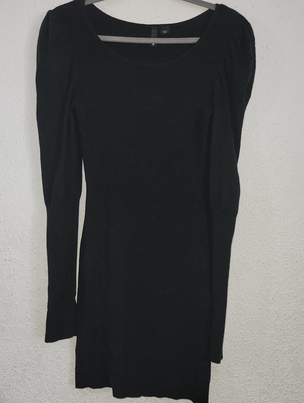 Divided Black Long-Sleeve Scoop Neck Sweater Dress Sz6